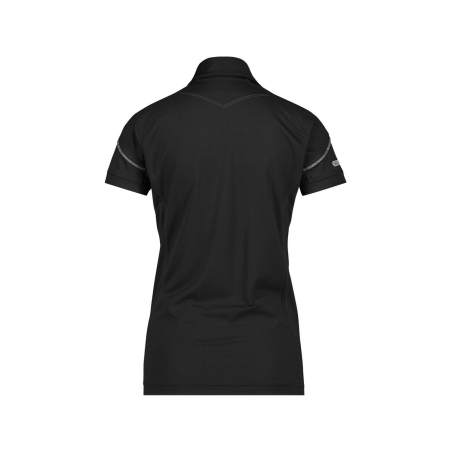 Polo de travail femme manches courtes anti-UV UPF 50+ respirant Noir – Dassy Traxion Women