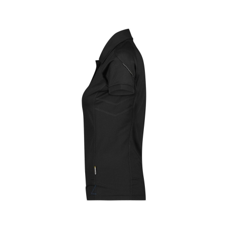 Polo de travail femme manches courtes anti-UV UPF 50+ respirant Noir – Dassy Traxion Women