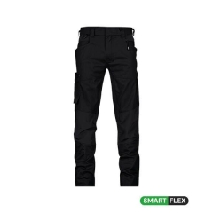 Pantalon de travail stretch 4 voies multipoches adjusted fit Noir coupe courte – Dassy Helix Next