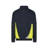 Sweat-shirt de travail zippé avec bandes réfléchissantes haute visibilité Marine/jaune – Dassy Aratu