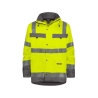 Parka haute visibilité imperméable classe 3 multipoches Jaune fluo/gris ciment – Dassy Atlantis