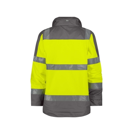 Parka haute visibilité imperméable classe 3 multipoches Jaune fluo/gris ciment – Dassy Atlantis