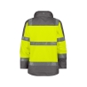 Parka haute visibilité imperméable classe 3 multipoches Jaune fluo/gris ciment – Dassy Atlantis