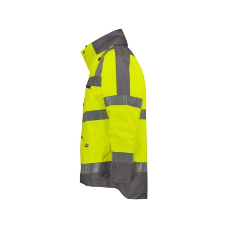 Parka haute visibilité imperméable classe 3 multipoches Jaune fluo/gris ciment – Dassy Atlantis