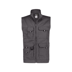 Gilet de travail été multipoches taille réglable Gris ciment – Dassy Avila