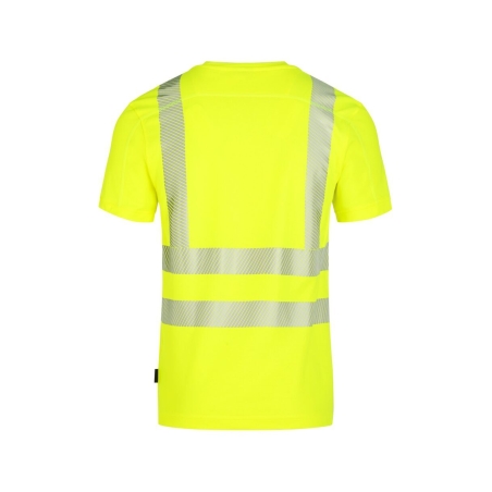 T-shirt haute visibilité manches courtes UPF 50+ tissu recyclé Jaune fluo – Dassy Carter