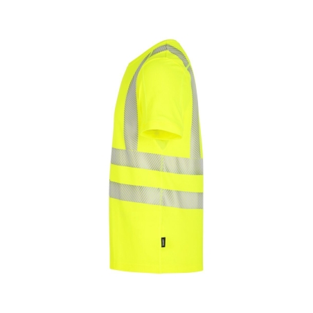 T-shirt haute visibilité manches courtes UPF 50+ tissu recyclé Jaune fluo – Dassy Carter