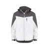 Veste softshell triple couche bicolore avec capuche amovible Blanc/gris ciment – Dassy Jakarta
