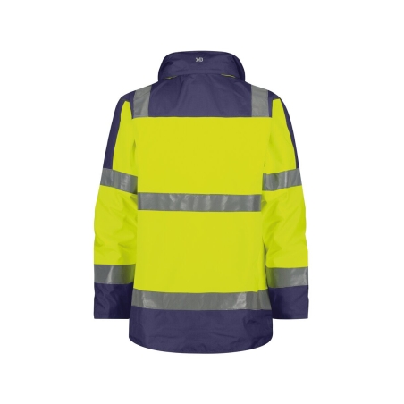Parka haute visibilité imperméable classe 3 multipoches Jaune fluo/marine – Dassy Atlantis