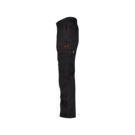 Pantalon de travail ignifugé 100% coton poches genoux Noir coupe longue – Dassy Arizona