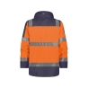 Parka haute visibilité imperméable classe 3 multipoches Orange fluo/marine – Dassy Atlantis
