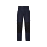 Pantalon de travail poches genoux Cordura regular fit slim leg Marine/noir coupe longue – Dassy Ando