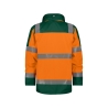 Parka haute visibilité imperméable classe 3 multipoches Orange fluo/vert – Dassy Atlantis