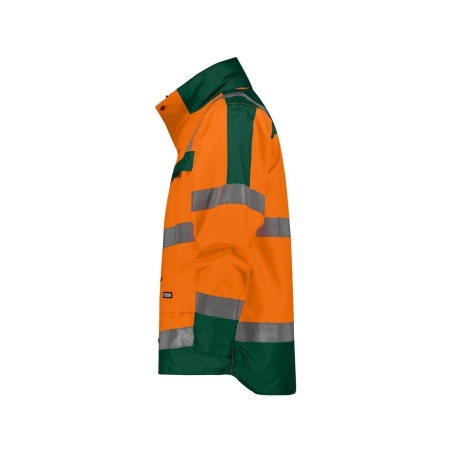 Parka haute visibilité imperméable classe 3 multipoches Orange fluo/vert – Dassy Atlantis