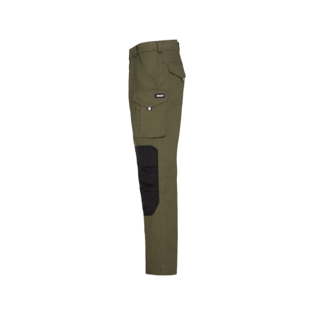 Pantalon de travail multipoches coupe slim regular fit Kaki – Dassy Aalto