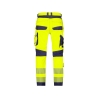 Pantalon haute visibilité stretch multipoches à genouillères Jaune fluo/marine coupe longue – Dassy Aruba