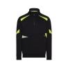 Sweat-shirt de travail zippé avec bandes réfléchissantes Noir/jaune – Dassy Aratu