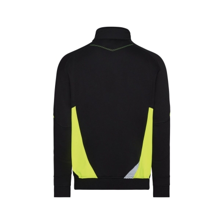 Sweat-shirt de travail zippé avec bandes réfléchissantes Noir/jaune – Dassy Aratu