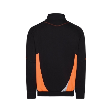 Sweat-shirt de travail zippé poches sécurité détails réfléchissants Noir/orange – Dassy Aratu