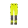 Pantalon haute visibilité stretch multipoches à genouillères Jaune/gris – Dassy Aruba Women