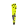 Pantalon haute visibilité stretch multipoches à genouillères Jaune/gris – Dassy Aruba Women