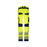 Pantalon haute visibilité stretch multipoches à genouillères Jaune/marine – Dassy Aruba Women