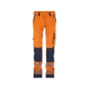 Pantalon haute visibilité stretch multipoches à genouillères Orange/marine – Dassy Aruba Women
