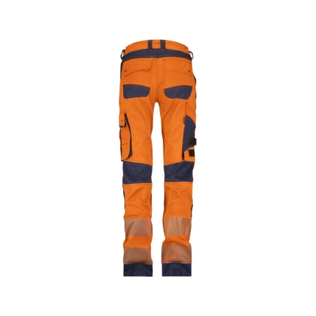 Pantalon haute visibilité stretch multipoches à genouillères Orange/marine – Dassy Aruba Women