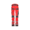Pantalon haute visibilité stretch multipoches à genouillères Rouge/gris – Dassy Aruba Women