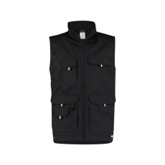 Gilet de travail été multipoches taille réglable Noir – Dassy Avila