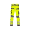 Pantalon haute visibilité stretch multipoches à genouillères Jaune fluo/gris ciment – Dassy Aruba