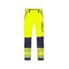 Pantalon haute visibilité stretch multipoches à genouillères Jaune fluo/marine – Dassy Aruba