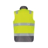 Gilet haute visibilité insérable matelassé coupe-vent imperméable Jaune fluo/gris ciment – Dassy Bilbao