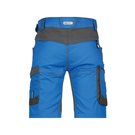 Bermuda de travail stretch multipoches Cordura Bleu azur/gris anthracite – Dassy Axis