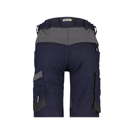 Bermuda de travail stretch multipoches Cordura Bleu nuit/gris anthracite – Dassy Axis Women