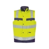 Gilet haute visibilité insérable matelassé coupe-vent imperméable Jaune fluo/marine – Dassy Bilbao