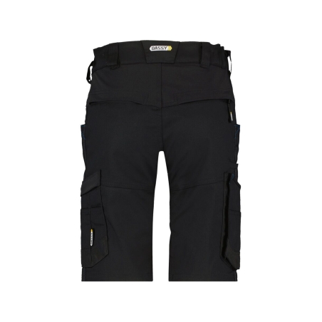Bermuda de travail stretch multipoches Cordura Noir – Dassy Axis Women