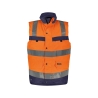 Gilet haute visibilité insérable matelassé coupe-vent imperméable Orange fluo/marine – Dassy Bilbao