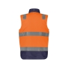 Gilet haute visibilité insérable matelassé coupe-vent imperméable Orange fluo/marine – Dassy Bilbao