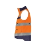 Gilet haute visibilité insérable matelassé coupe-vent imperméable Orange fluo/marine – Dassy Bilbao