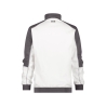 Sweat-shirt bicolore zippé coton polyester 290 g/m² Blanc/gris ciment – Dassy Basiel