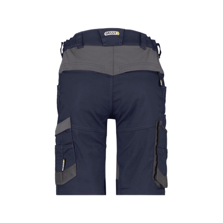 Bermuda de travail stretch multipoches Cordura Bleu nuit/gris anthracite – Dassy Axis