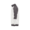 Sweat-shirt bicolore zippé coton polyester 290 g/m² Blanc/gris ciment – Dassy Basiel