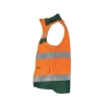 Gilet haute visibilité insérable matelassé coupe-vent imperméable Orange fluo/vert – Dassy Bilbao