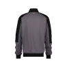 Sweat-shirt bicolore zippé coton polyester 290 g/m² Gris ciment/noir – Dassy Basiel