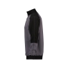 Sweat-shirt bicolore zippé coton polyester 290 g/m² Gris ciment/noir – Dassy Basiel