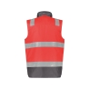 Gilet haute visibilité insérable matelassé coupe-vent imperméable Rouge fluo/gris ciment – Dassy Bilbao