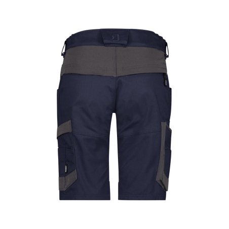 Bermuda de travail femme stretch multipoches Marine/gris – Dassy Axis Next Women