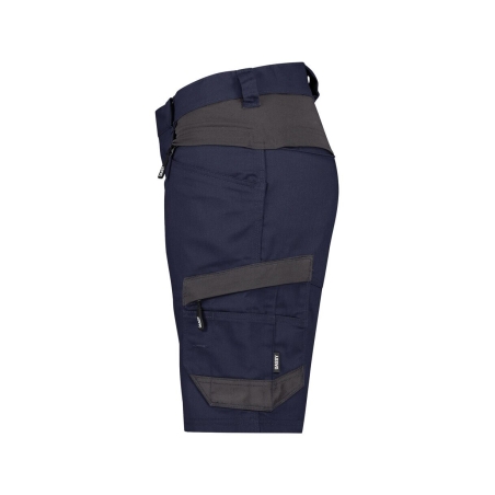 Bermuda de travail femme stretch multipoches Marine/gris – Dassy Axis Next Women
