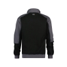 Sweat-shirt bicolore zippé coton polyester 290 g/m² Noir/gris ciment – Dassy Basiel